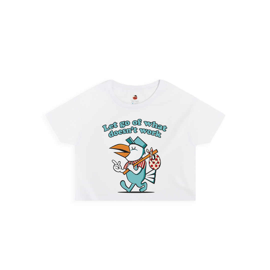 Z_DROPPED - Womens - White - Let Go Crop Top. - By: Fredy Santiago