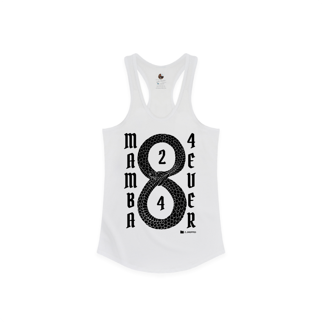Z_DROPPED - Womens - White - Mamba 8/24 Racer Back Tank. - By: Jose Hurtado