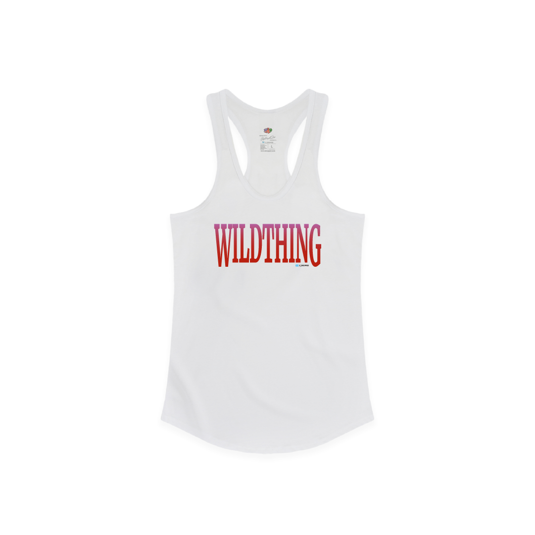 Z_DROPPED - Womens - White - Wild Thing Racer Back Tank. - By: Mark Dayap