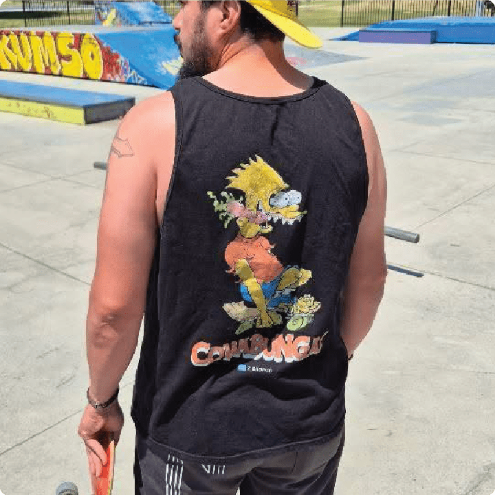 ZDROPPED-Mens, Unisex-XL-Bart Roth - Warmup Tank.-By: Keith Kuniyuki