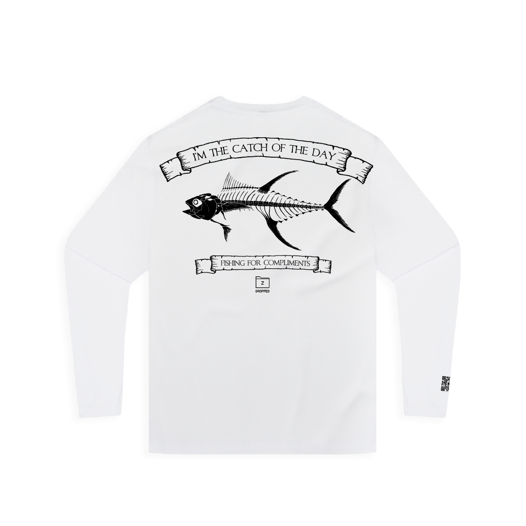 Z_DROPPED - Mens, Unisex - XS - Tuna Bones Long Sleeve. - By: Jose Hurtado