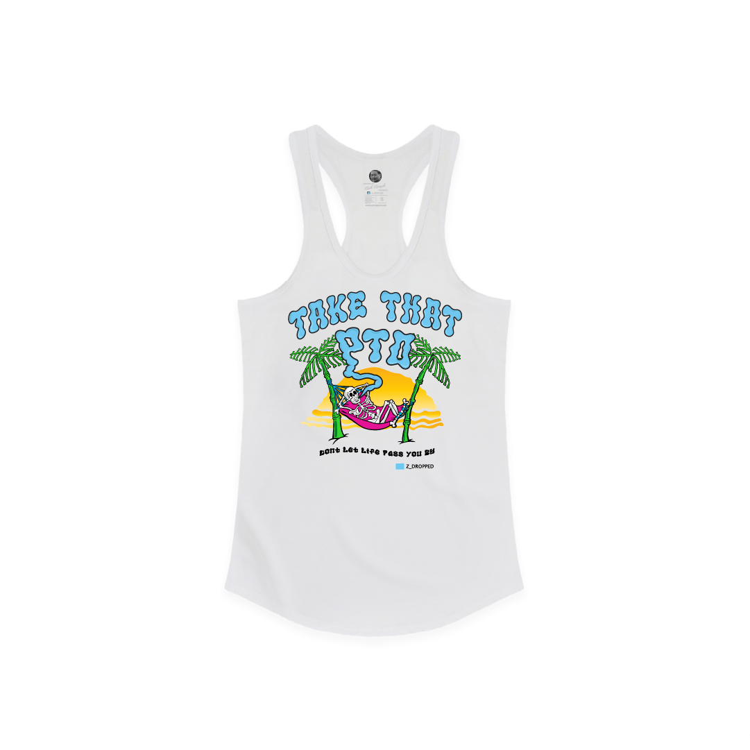 Z_DROPPED - Womens - XS - PTO or PTSD Racer Back Tank. - By: Keith Kuniyuki