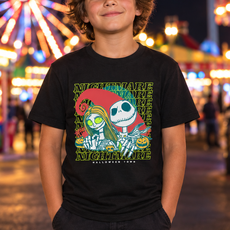 Nightmare youth tee front-view option
